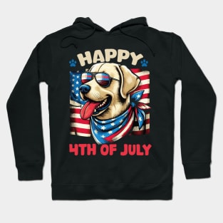 4th of July Patriotic American Labrador Retriever USA Flag Hoodie
